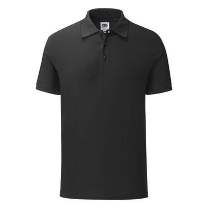 Черна мъжка тениска с яка С1759-4