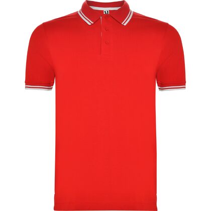 Мъжка червена тениска с яка С2853-2