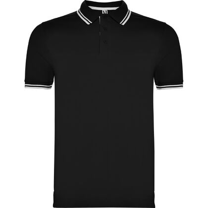 Мъжка черна тениска с яка С2853-3