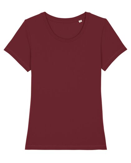 Дамска тениска от Био памук в цвят бургунди С116-4