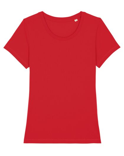 Червена дамска тениска от Био памук С1973-3
