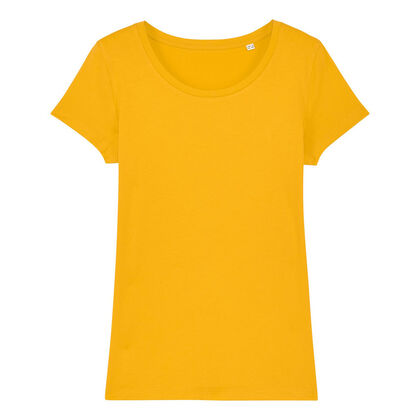 Жълта дамска тениска от Био памук С1973-5