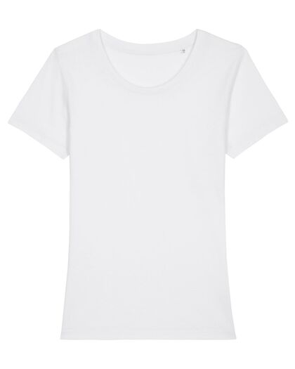 Бяла дамска тениска от Био памук С1973-9