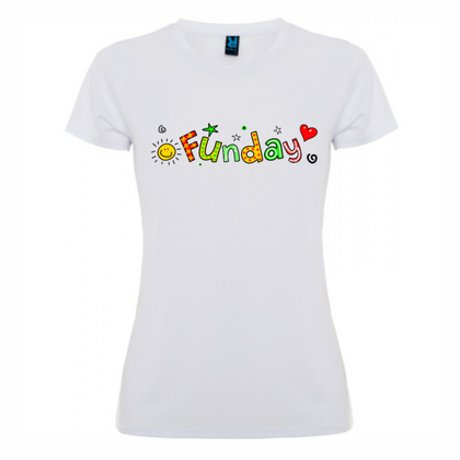 Дамска тениска с надпис Funday К014