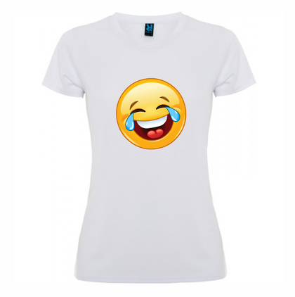 Дамска тениска със смеещо емоджи К019