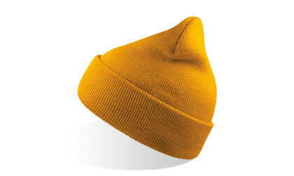 Класическа зимна шапка цвят горчица С2659-25