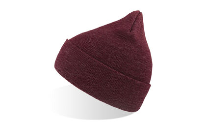 Меланжирана зимна шапка цвят бургунди С2659-26