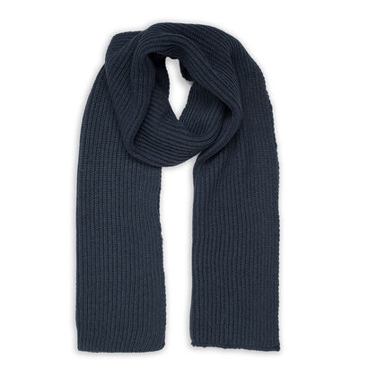 Тъмно син плетен шал С2699-3