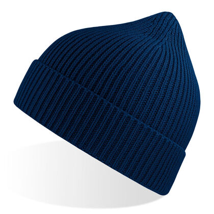 Тъмно синя шапка с класически маншет С2841-2