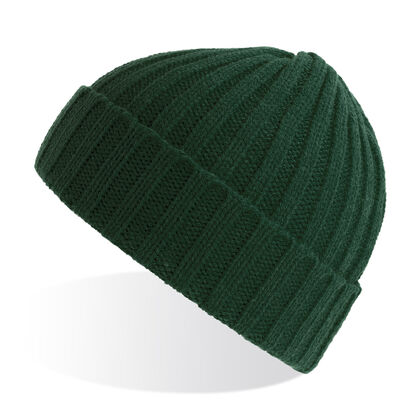 Плетена зимна шапка тъмно зелена С2672-6