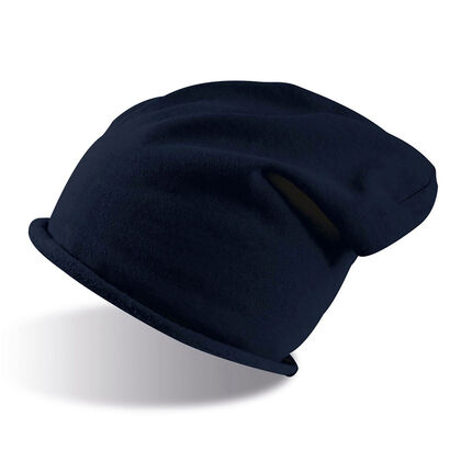 Памучна тъмно синя шапка удължена С3173-4
