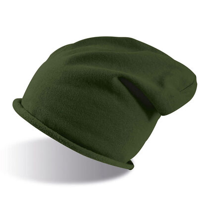 Памучна удължена шапка цвят олива С3173-6