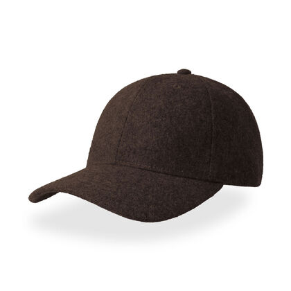 Вълнена шапка с козирка цвят шоколад С3174-3