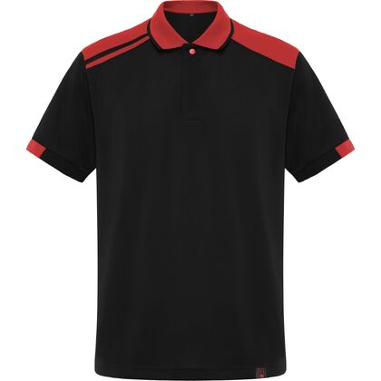 Мъжка тениска с яка черна на червено В2950-3