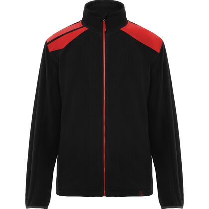 Поларено мъжко яке черно с червено С2952-1
