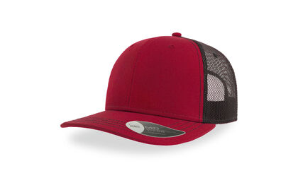 Червена лятна шапка с мрежа С3167-3
