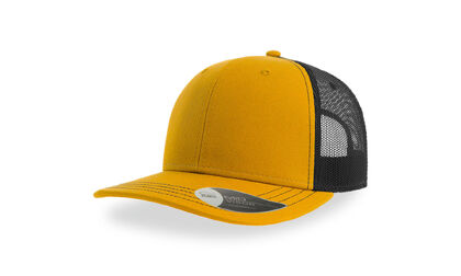 Жълта лятна шапка с мрежа С3167-4