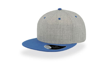 Сива шапка със синя плоска козирка С3156-4