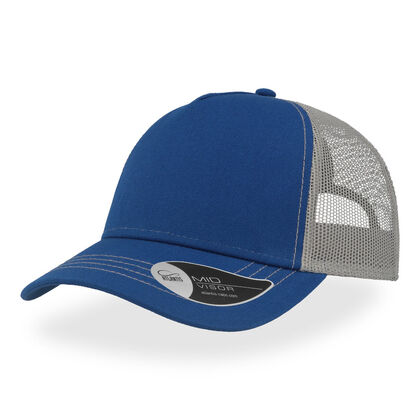 Синя шапка със сива мрежа С2655-7