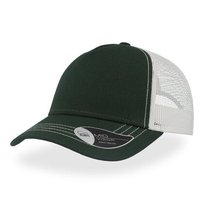 Тъмно зелена шапка с бяла мрежа С2655-8