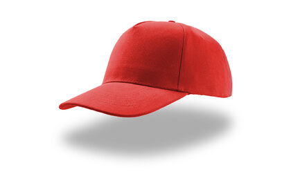Червена памучна шапка с козирка С2686-4