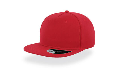 Червена изчистена шапка с плоска козирка С2752-1