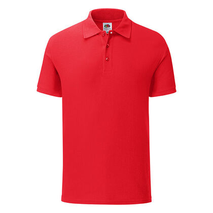 Червена тениска с яка размер 3XL С1759-1НК