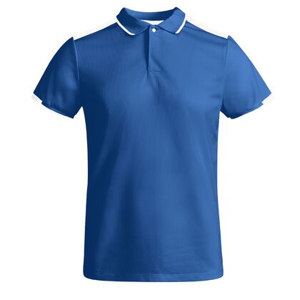 Спортна тениска с яка синя С3309-1