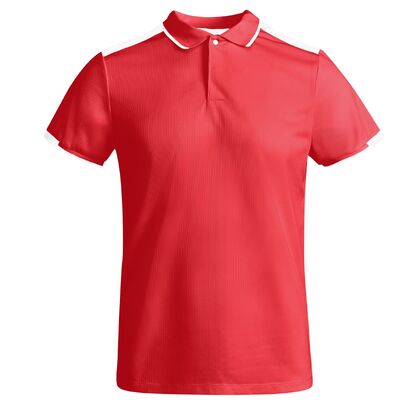 Детска спортна тениска с яка червена С3310-2
