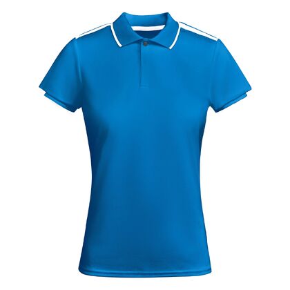 Дамска синя тениска с яка В3302-5