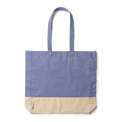 Чанта от рециклиран памук синя С3452-3