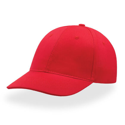 Червена шест панелна шапка С2774-3
