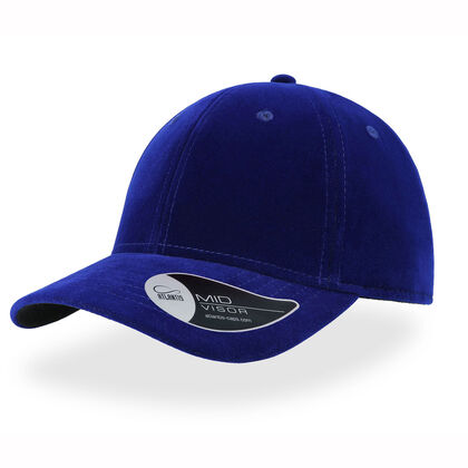 Кадифена шапка с козирка в синьо С3560-2