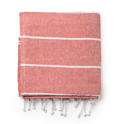 Плажна памучна кърпа червена С3128-3
