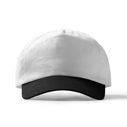 Бяла шапка с черна козирка С3499-3