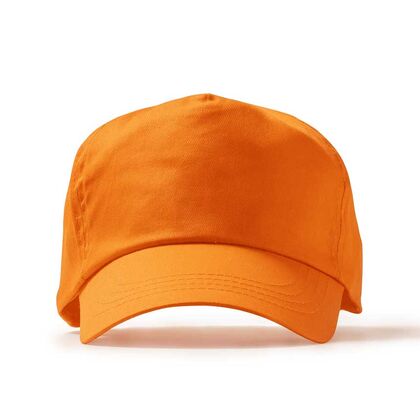 Евтина оранжева шапка с козирка С3499-5