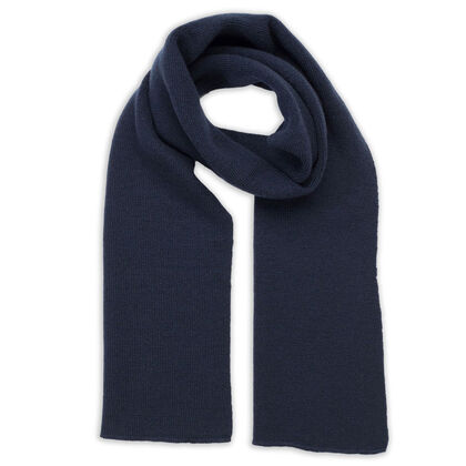 Плетен тъмно син шал за зимата С2697-3