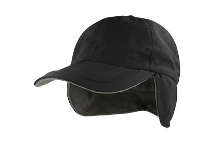 Водоустойчива черна шапка с наушници С2696-1