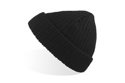 Зимна плетена шапка черна С2712-7