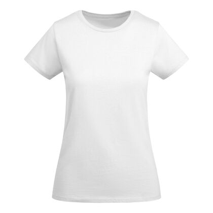 Бяла дамска тениска от Био памук С3356-1