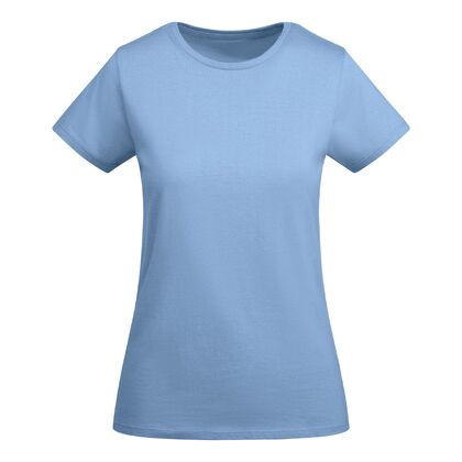 Дамска тениска от Био памук  в небесно синьо С3356-5