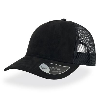 Черна велурена шапка с мрежа С3401-1