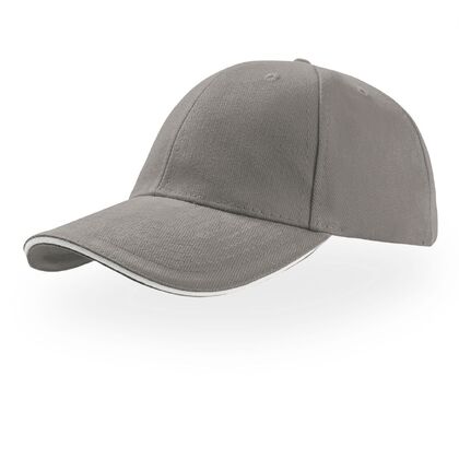 Памучна сива шапка с козирка С2658-19