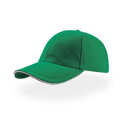 Памучна зелена шапка с козирка С2658-24