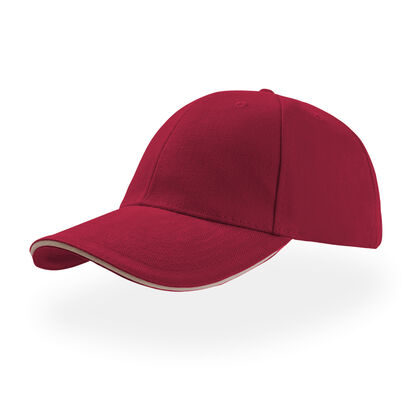 Памучна шапка цвят бургунди С2658-22