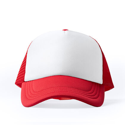 Червена шапка с козирка и мрежа С3710-2