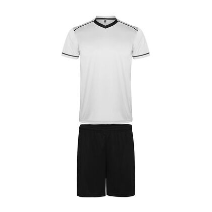 Детски футболен комплект бяло и черно С1258-3