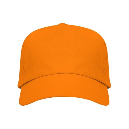 Евтина оранжева шапка с козирка С2029-8